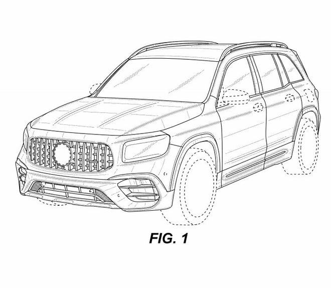 梅赛德斯-AMG GLB 45专利图曝光 四出式排气尾管设计