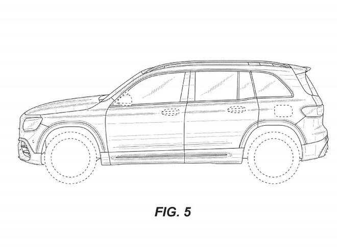 梅赛德斯-AMG GLB 45专利图曝光 四出式排气尾管设计